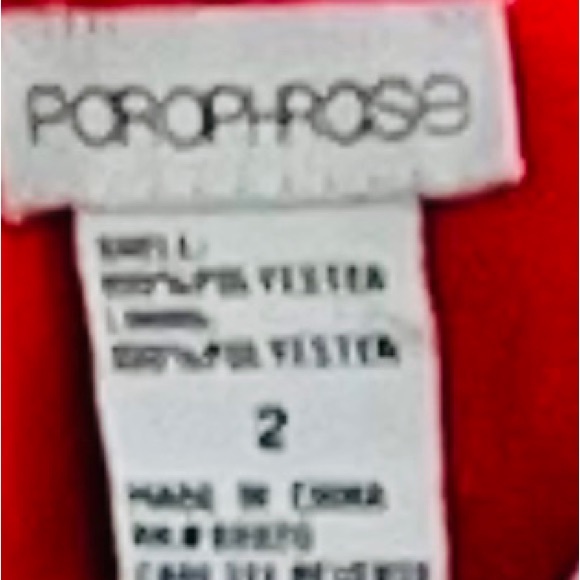 Paraphrase Paisley Red V Neck Sleeveless Dress Excellent Condition Size 2 - Picture 4 of 4